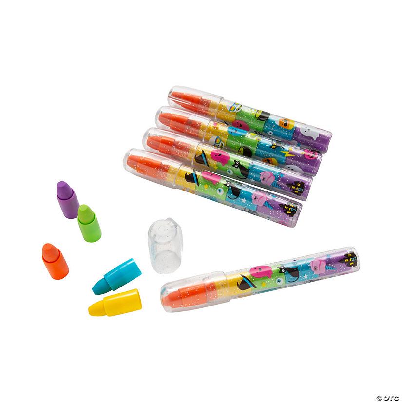 Halloween Glitter Stacking Erasers - 12 Pc. Image