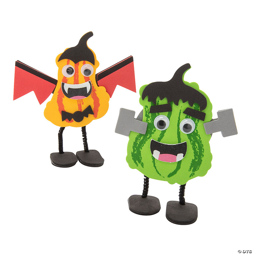 Halloween Gourd Monster Stand-Up Craft Kit - Makes 12 Image