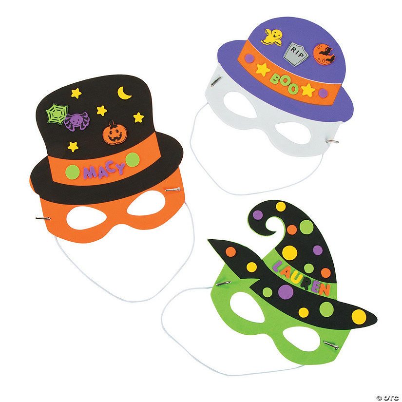 Halloween Hat & Mask Craft Kit - Makes 12 Image