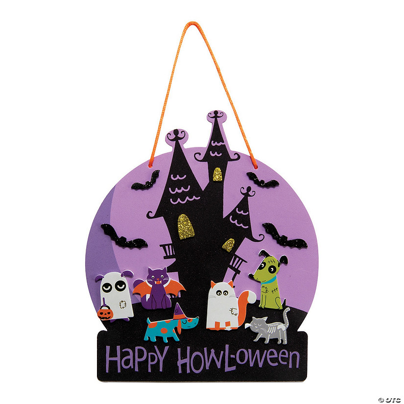 Halloween Haunted House Animal Sign Craft Kit - Makes 12 Image