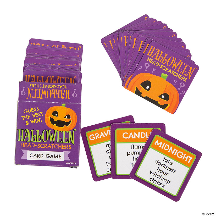 Halloween Headscratchers Taboo-Style Card Games &#8211; 12 Pc. Image