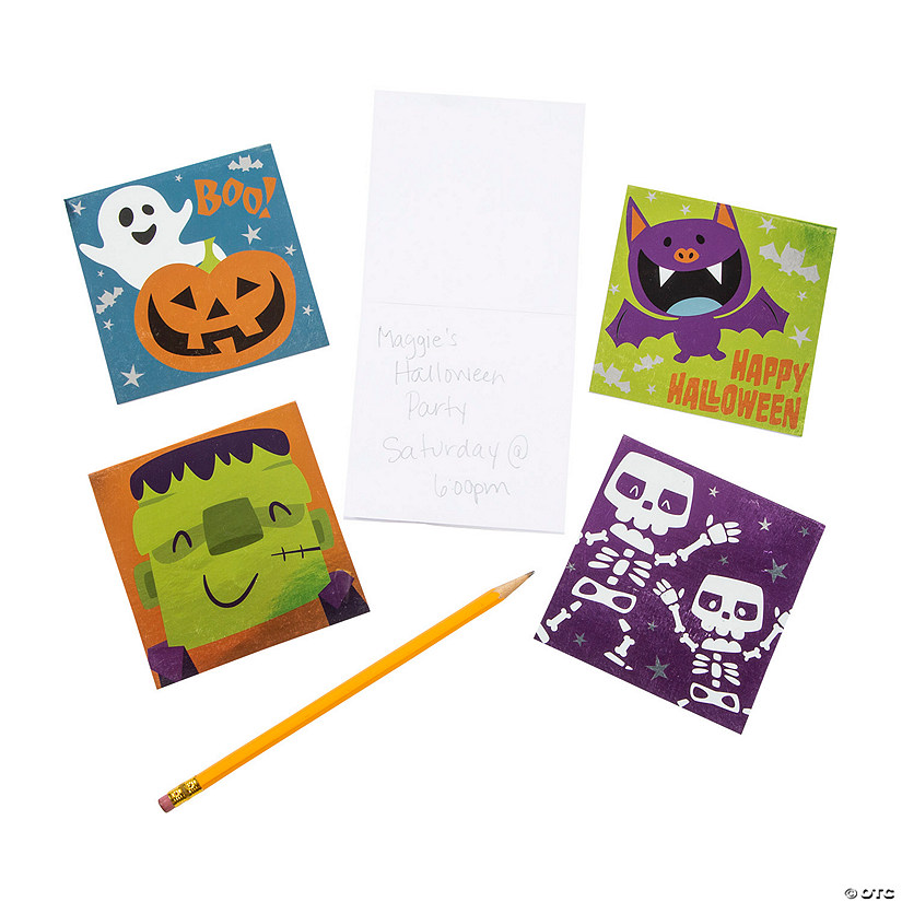 Halloween Icons Metallic Notepads - 24 Pc. Image