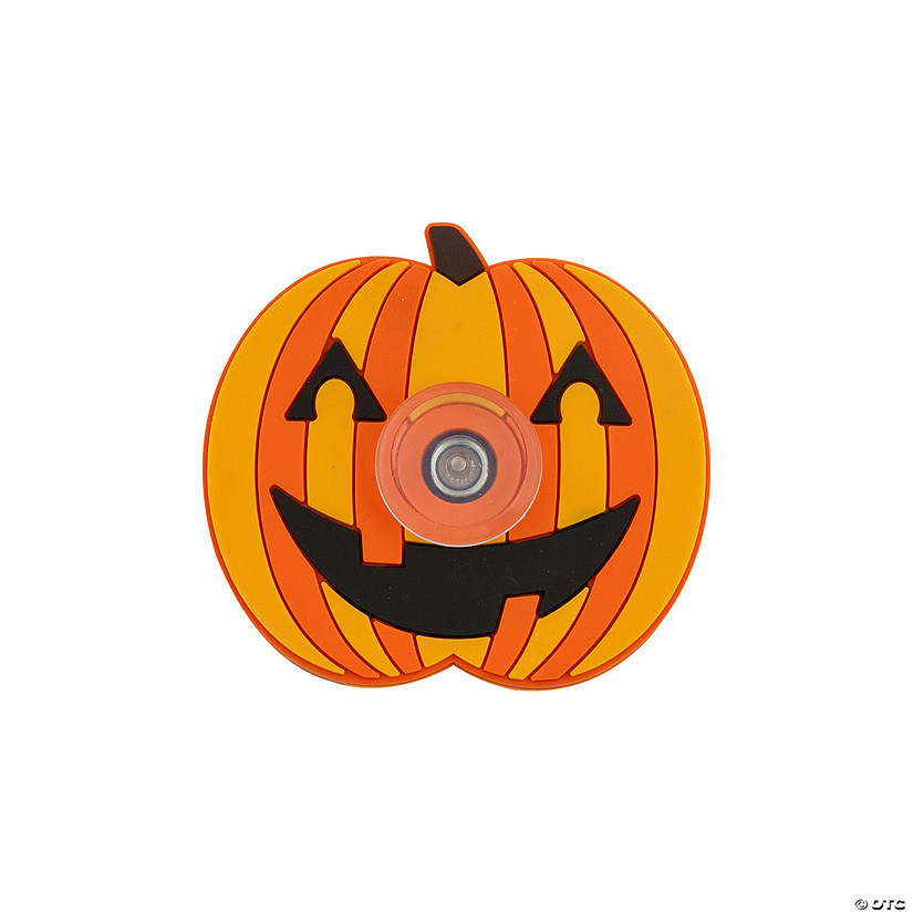 Halloween Jack-O&#8217;-Lantern Fidget Spinners - 12 Pc. Image