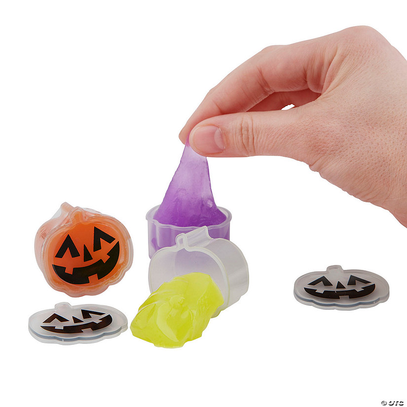 Halloween Jack-O&#8217;-Lantern Slime - 12 Pc. Image