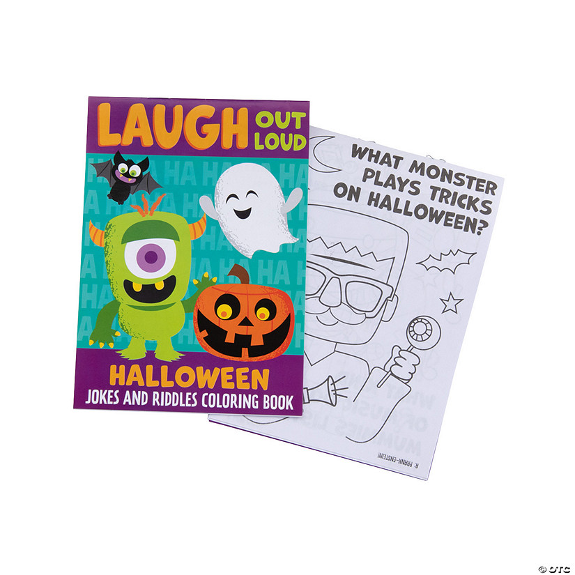 Halloween Jokes Coloring Books - 24 Pc. Image