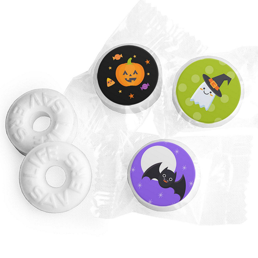 Halloween LifeSavers Mints Party Favors (Approx. 300 mints & 324 Stickers) by Just Candy - Assembly Required - Cuties Image