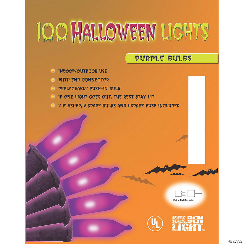 Halloween Lights Purple 100-Count Image