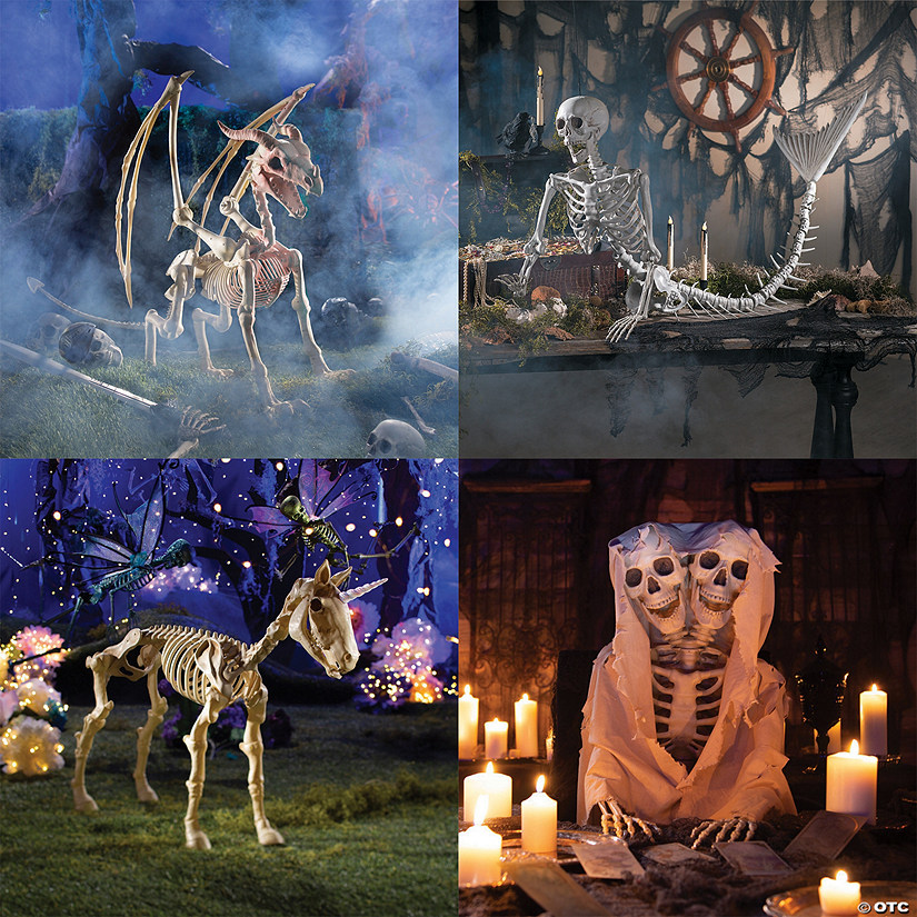 Halloween Mythical Creatures Skeleton Decorating Kit - 4 Pc. Image