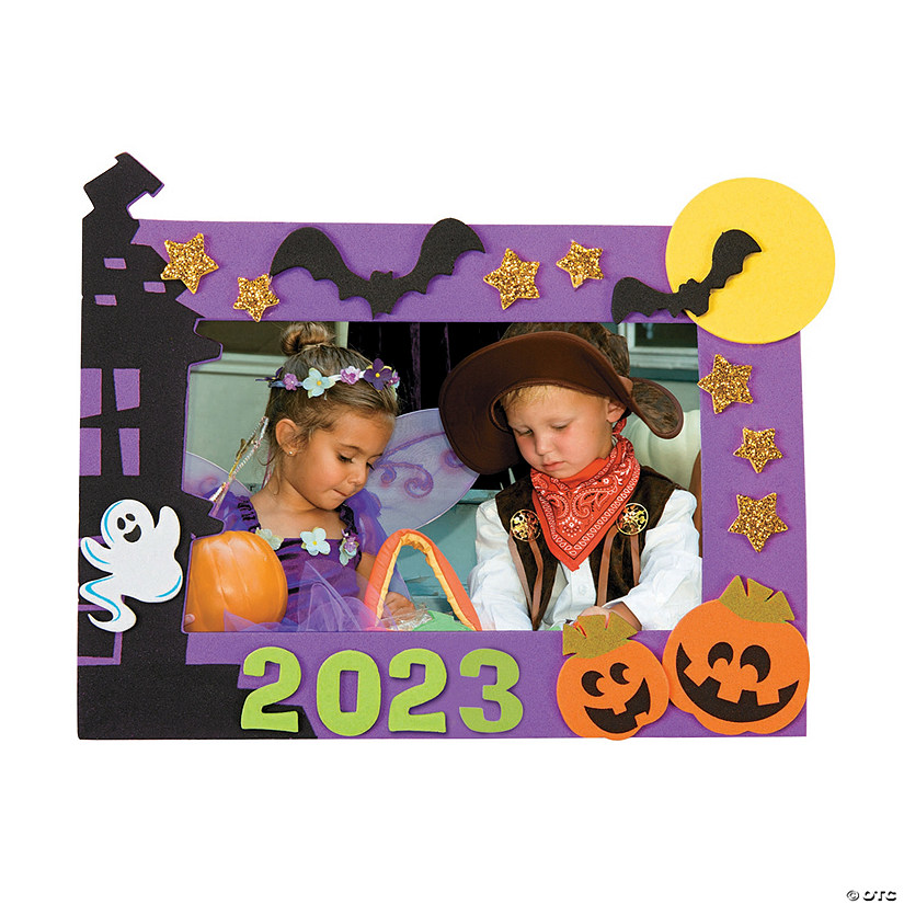 Halloween Picture Frame Magnet Craft Kit - Makes 12 Image