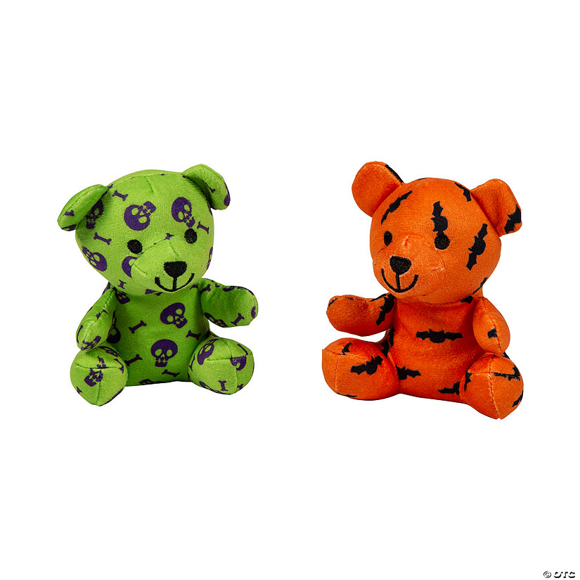 Halloween Print Stuffed Bears - 12 Pc. Image