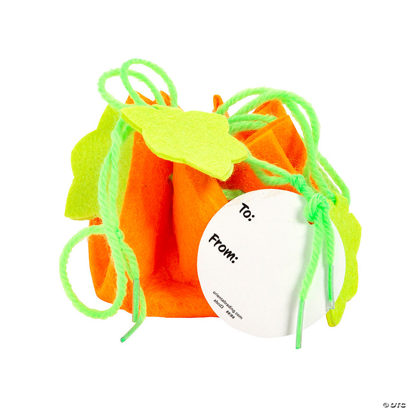 Halloween Pumpkin Treat Bag Craft Kit  - Makes 12 Image
