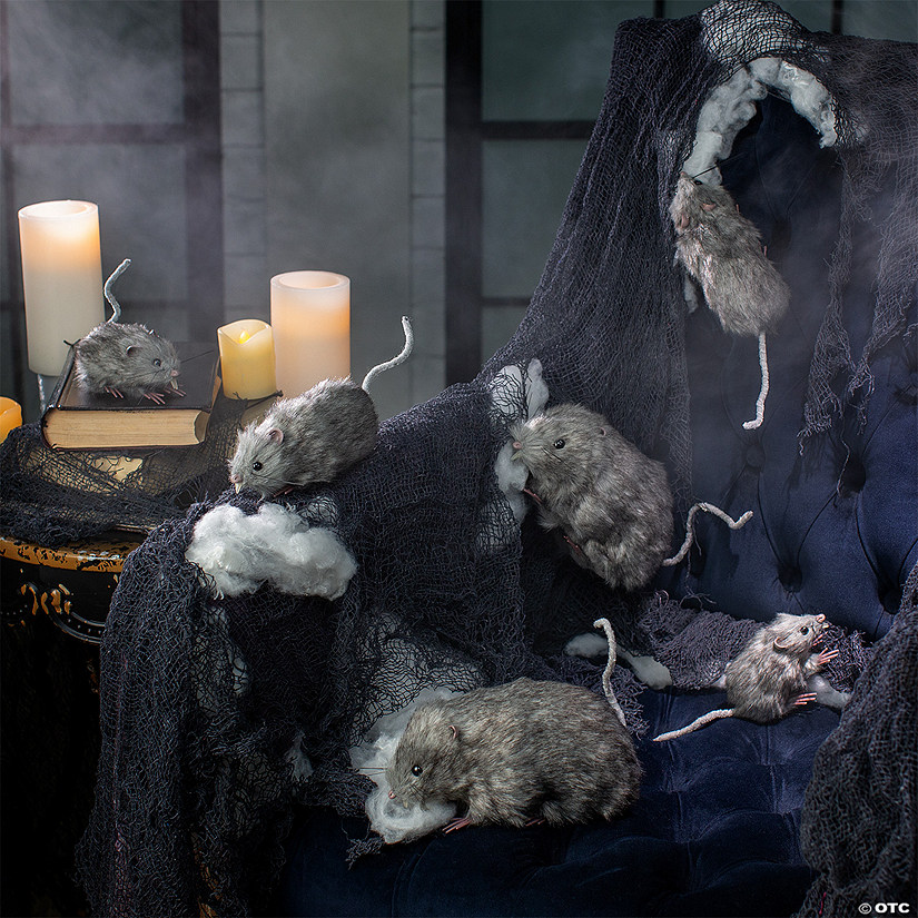 Halloween Rat Decorations &#8211; 6 Pc. Image