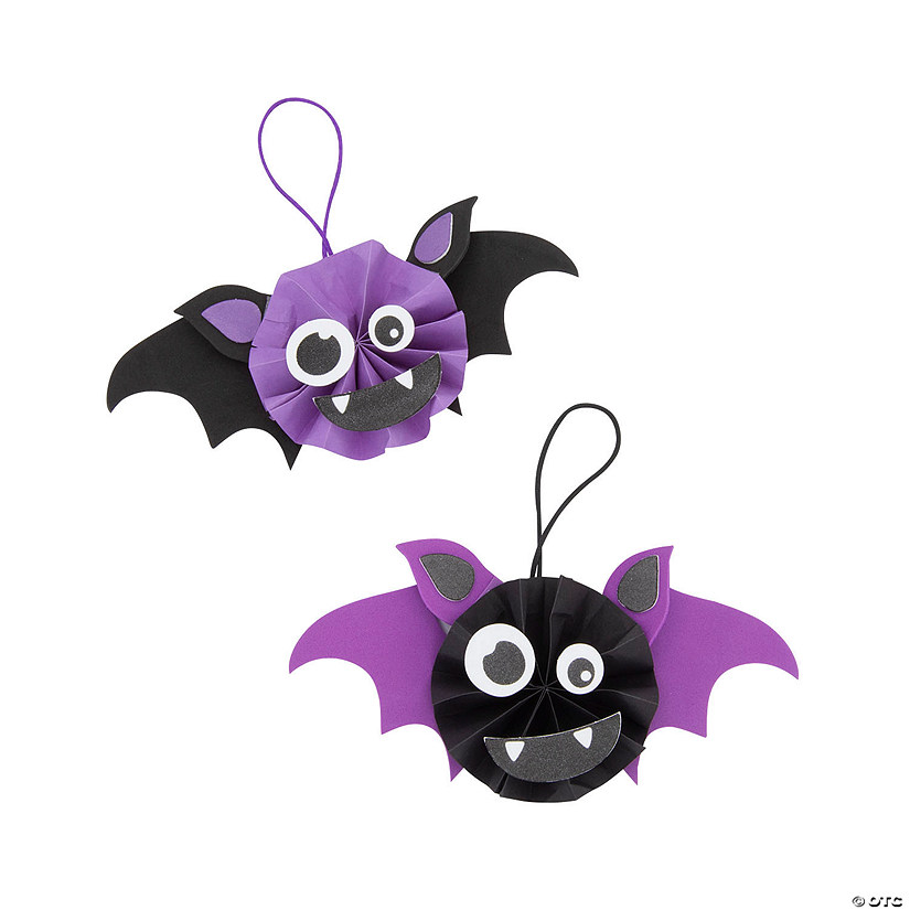 Halloween Silly Bat Fan Ornament Craft Kit - Makes 12 Image