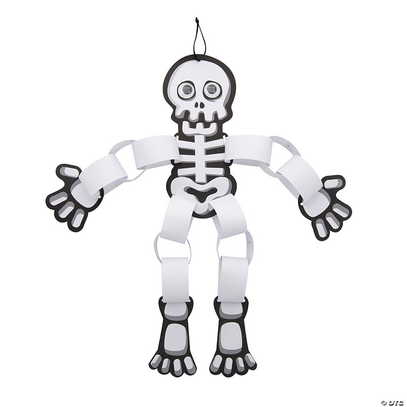 Halloween Skeleton Paper Chain Craft Kit - Makes 12 Image