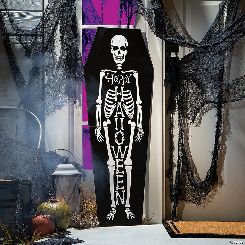 Halloween Skeleton Porch Sign Image