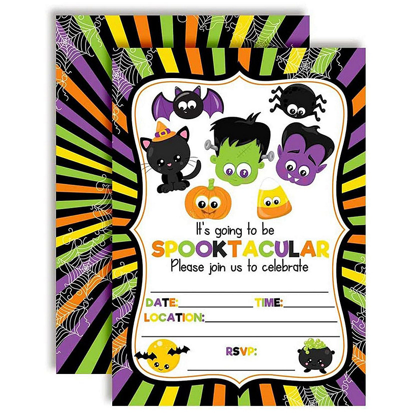 Halloween Spooktacular Character Invitations 40pc. by AmandaCreation  Oriental Trading