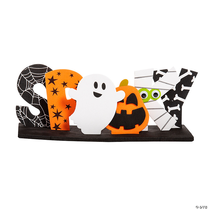 Halloween Spooky Word Stand-Up Craft Kit - Makes 12 Image