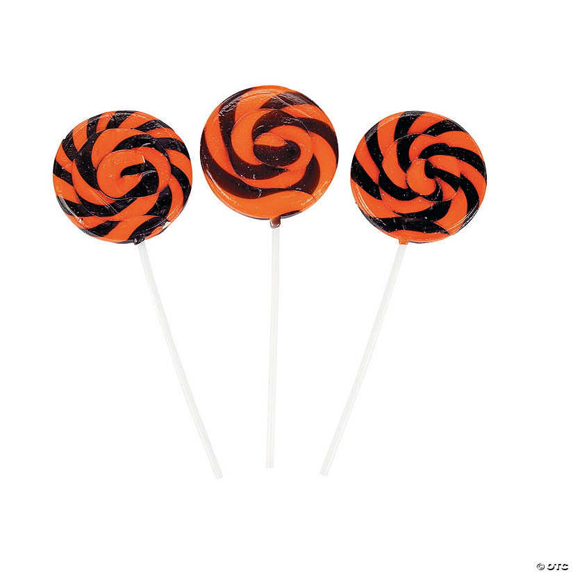 Halloween Swirl Lollipops - 12 Pc. Image