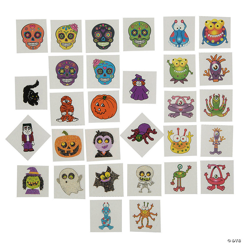 Halloween Temporary Tattoo Assortment 720 Pc. Oriental Trading