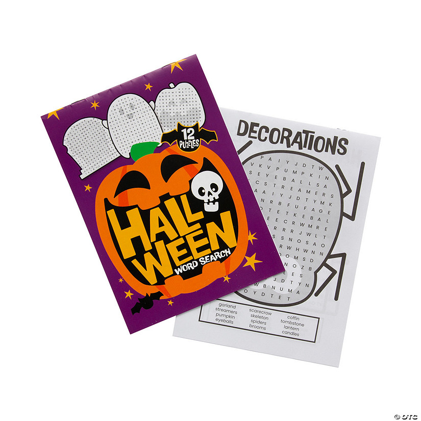 Halloween Word Search Activity Book - 24 Pc. Image