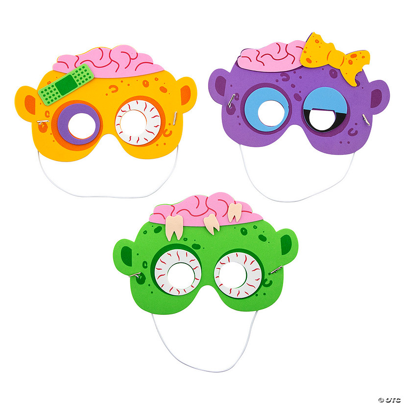 Halloween Zombie Mask Craft Kit Makes 12 Oriental Trading