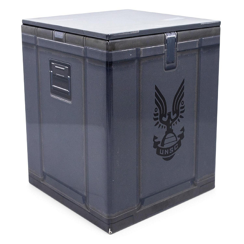 Halo UNSC Ammo Crate Tin Storage Box Cube Organizer with Lid  4 Inches Image