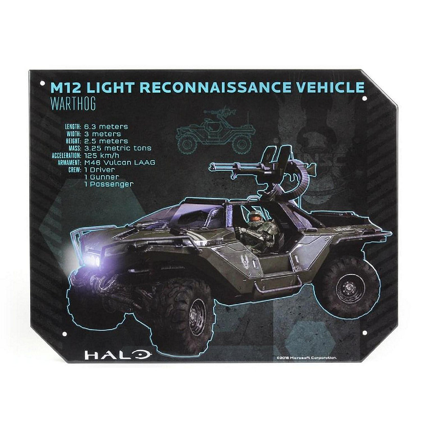 Halo Warthog Specs Tin Sign Image