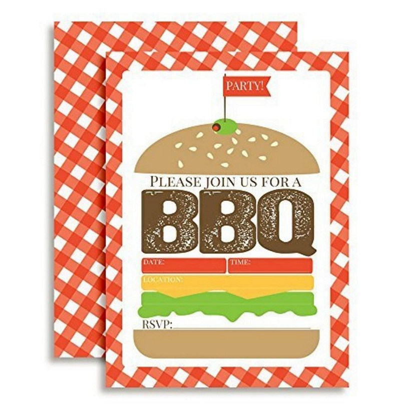 Hamburger BBQ Invitations 40pc. by AmandaCreation Image