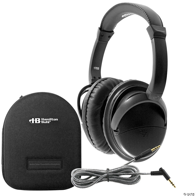 HamiltonBuhl Deluxe Active Noise-Cancelling Headphones with Case Image