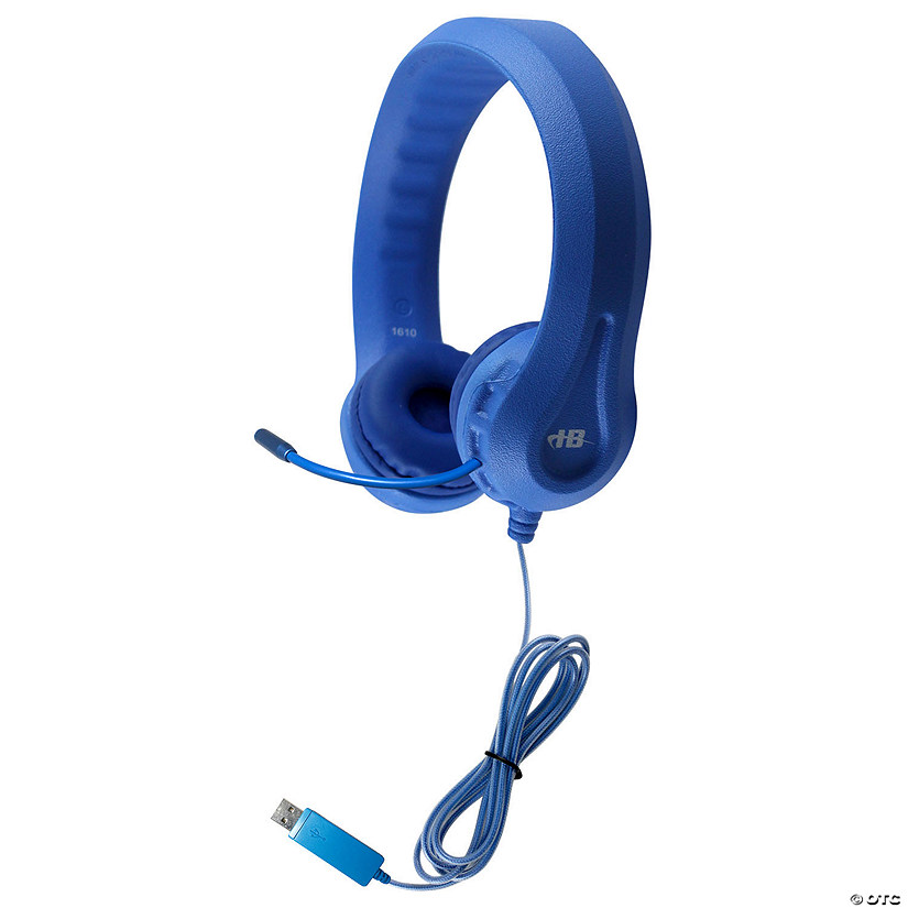 HamiltonBuhl Kid's Flex-Phones TRRS Headset with Gooseneck Microphone, Blue Image
