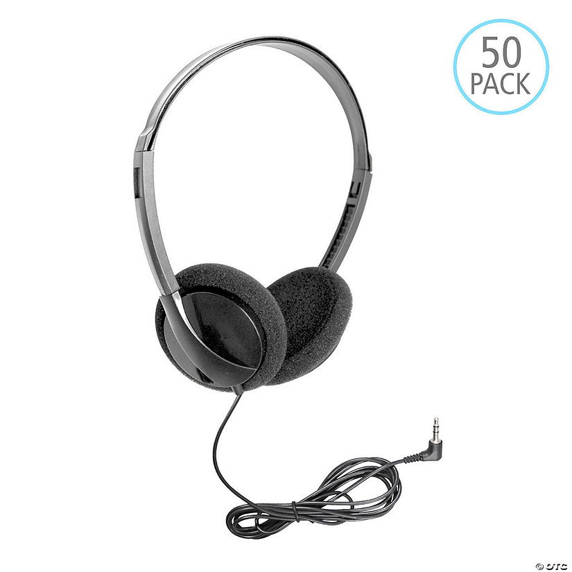 HamiltonBuhl Personal Economical Headphones, 50 Pack Image