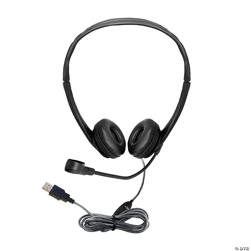 HamiltonBuhl WorkSmart Personal Headset - USB with Steel-Reinforced Gooseneck Microphone, Leatherette Ear Cushions Image