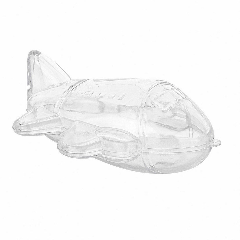 Hammont - Airplane Shaped Acrylic Candy Boxes - 12 Pack - 3.77x3.11x1.18  -Birthdays, Party Favors and Gifts Cute Clear Fillable Ornaments Crafts  Decorations