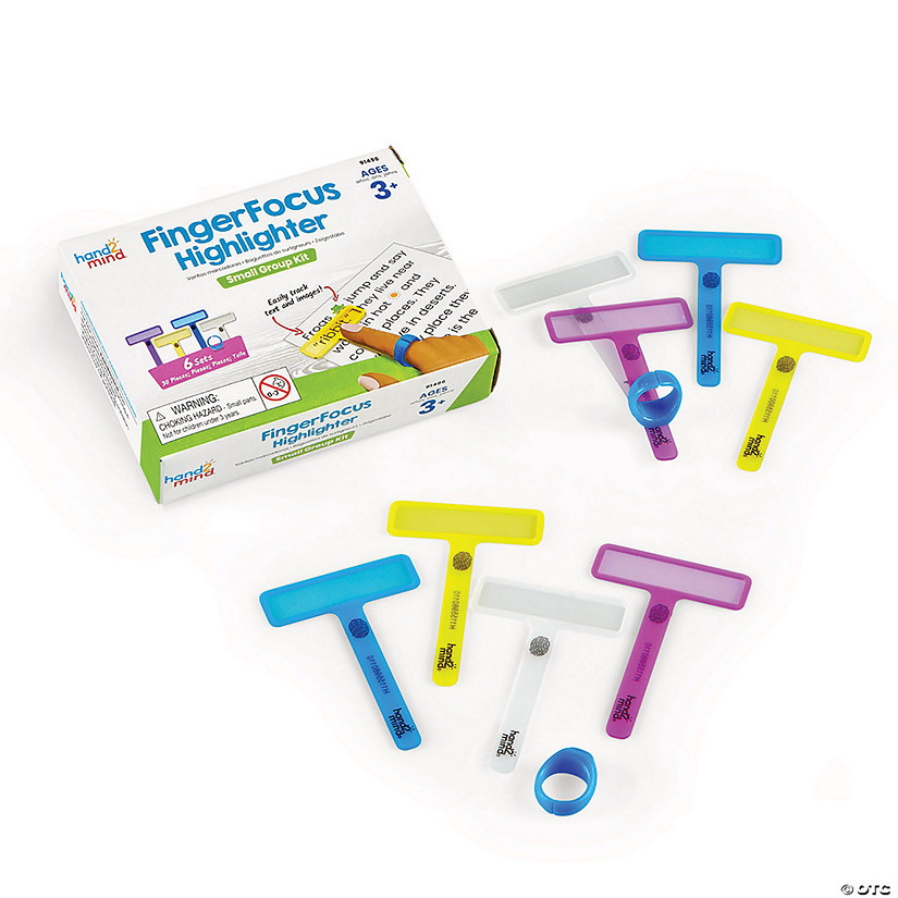 Hand2Mind FingerFocus Highlighter, Small Group Set, 6 Sets Image