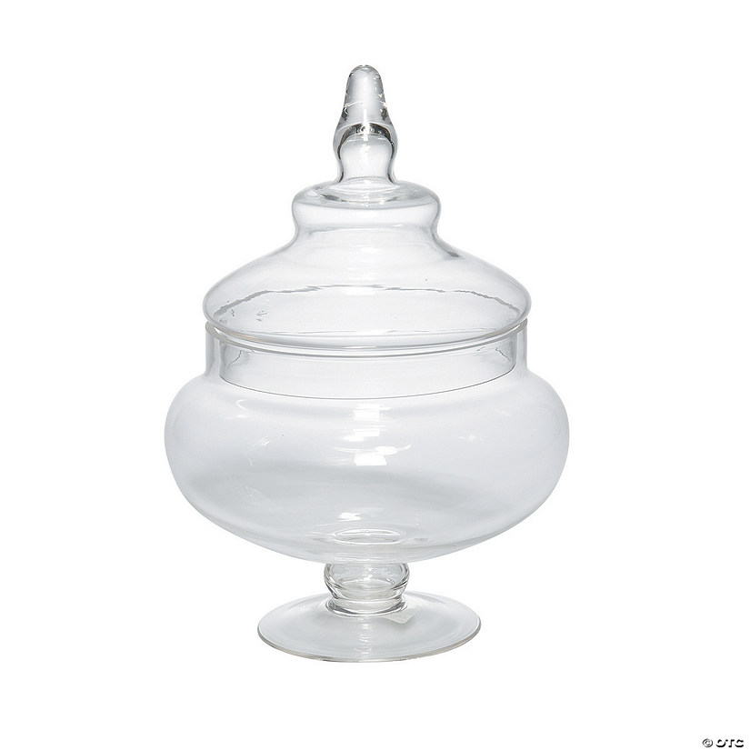 Handblown Glass Apothecary Small Jar with Lid - Discontinued