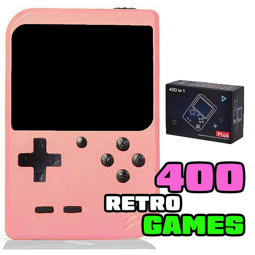 Handheld Portable Game Console 400 Retro Video Games Pink Image