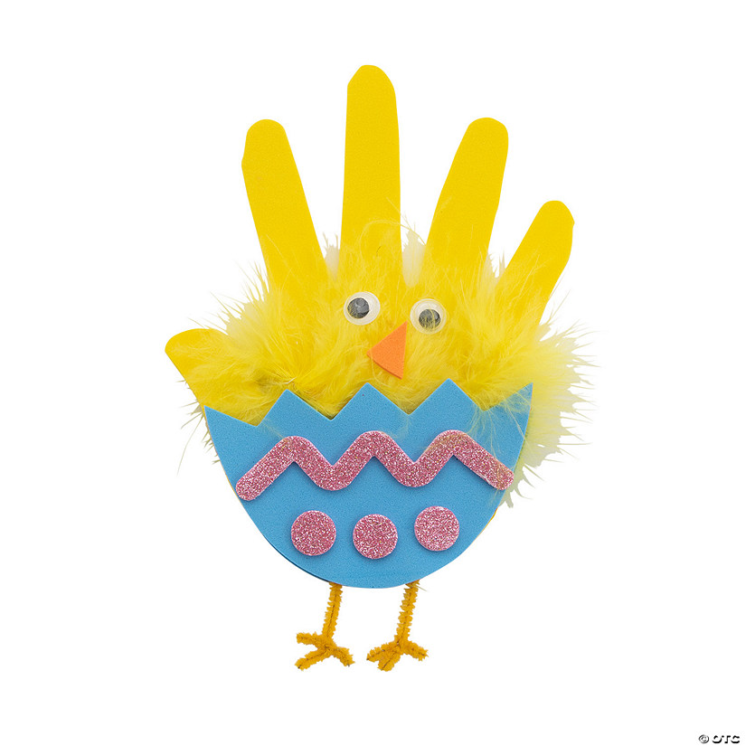 Handprint Easter Chick Sign Craft Kit - Makes 12 Image