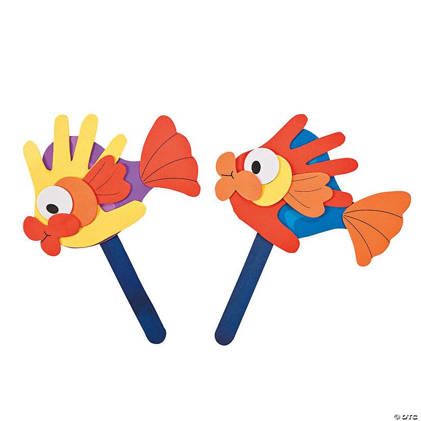 Handprint Fish Puppet Craft Kit - Makes 12 Image