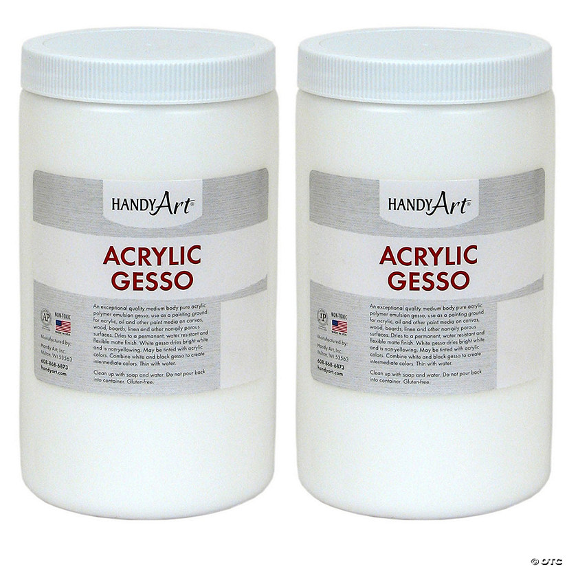 Handy Art Acrylic Gesso, 32 oz., Pack of 2 Image