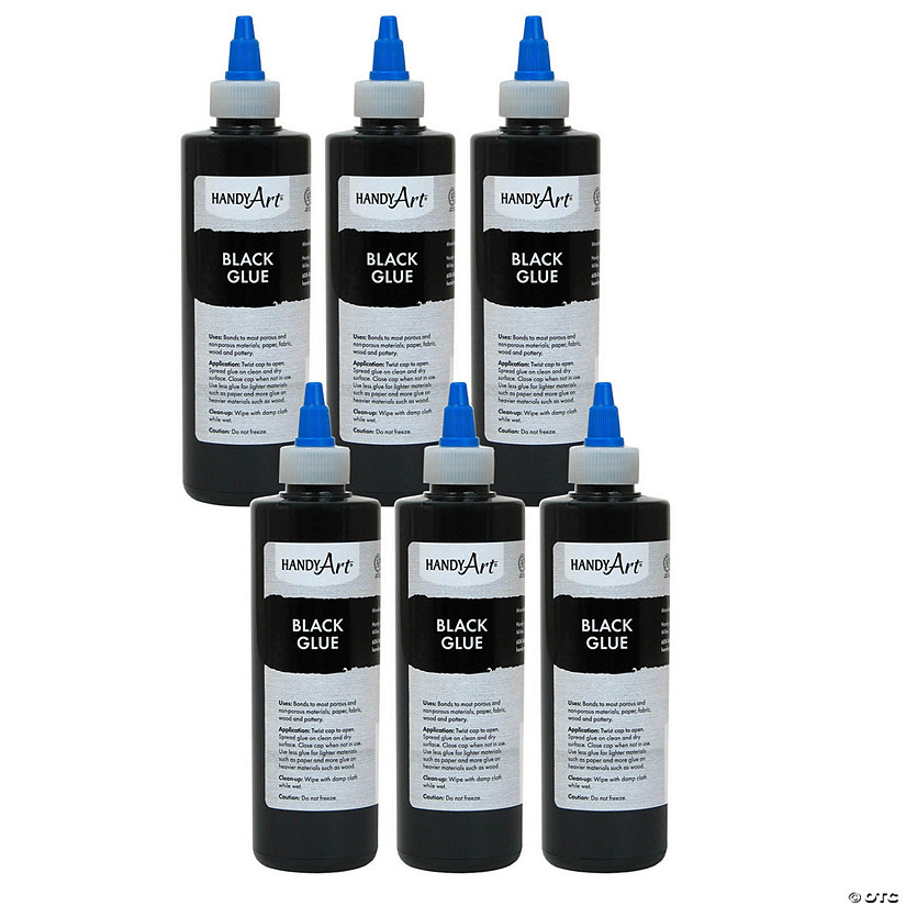 Handy Art Black Glue, 8 oz., Pack of 6 Image