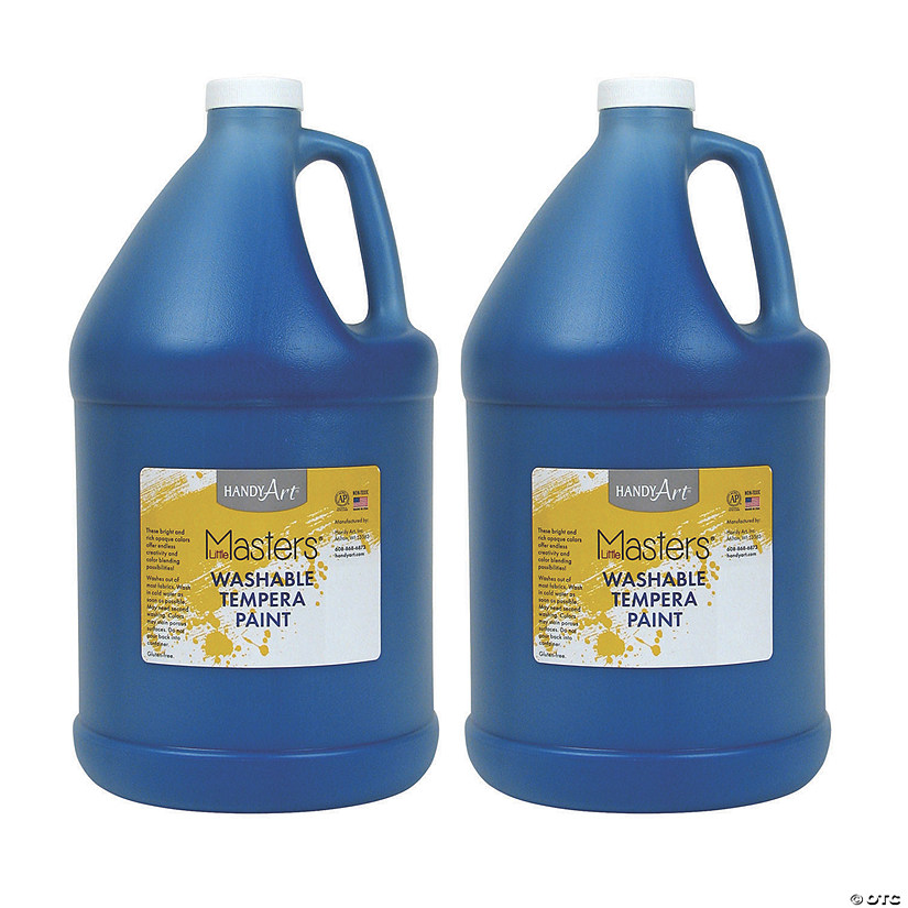 Handy Art&#174; Little Masters&#8482; Washable Tempera Paint, Gallon, Blue, Pack of 2 Image