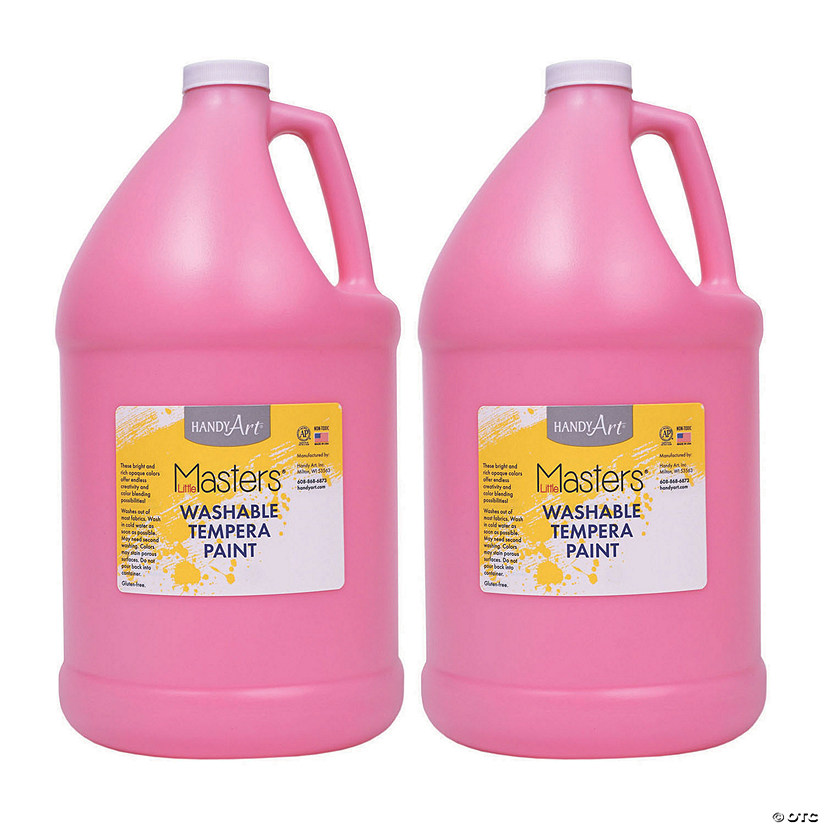 Handy Art&#174; Little Masters&#8482; Washable Tempera Paint, Gallon, Pink, Pack of 2 Image