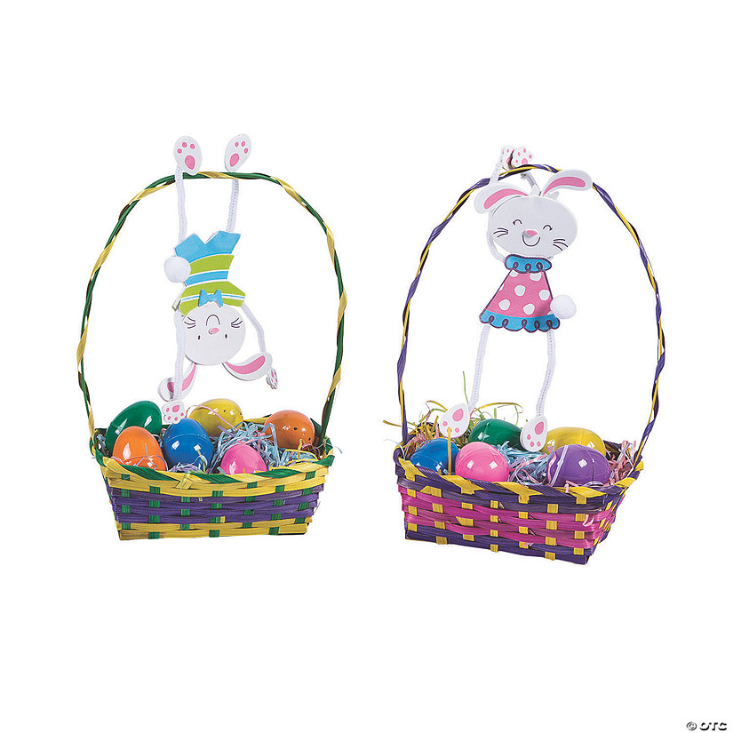 Hanging Bunny Basket Decorating Craft Kit - Makes 12 Image