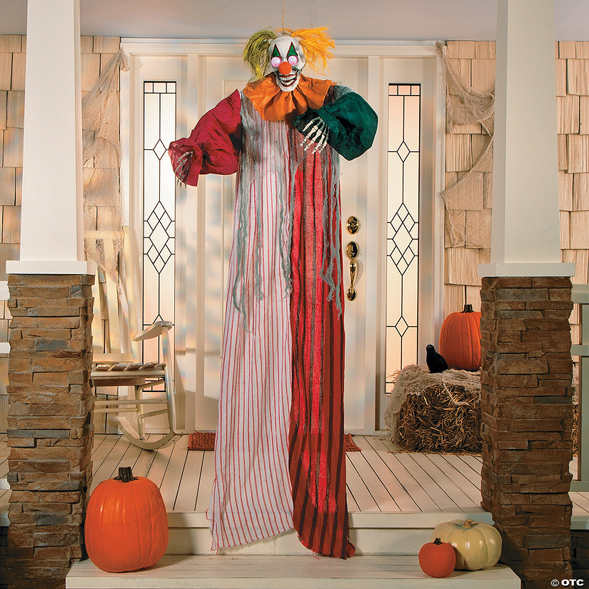 Hanging Clown with Light-Up Eyes Halloween Décor