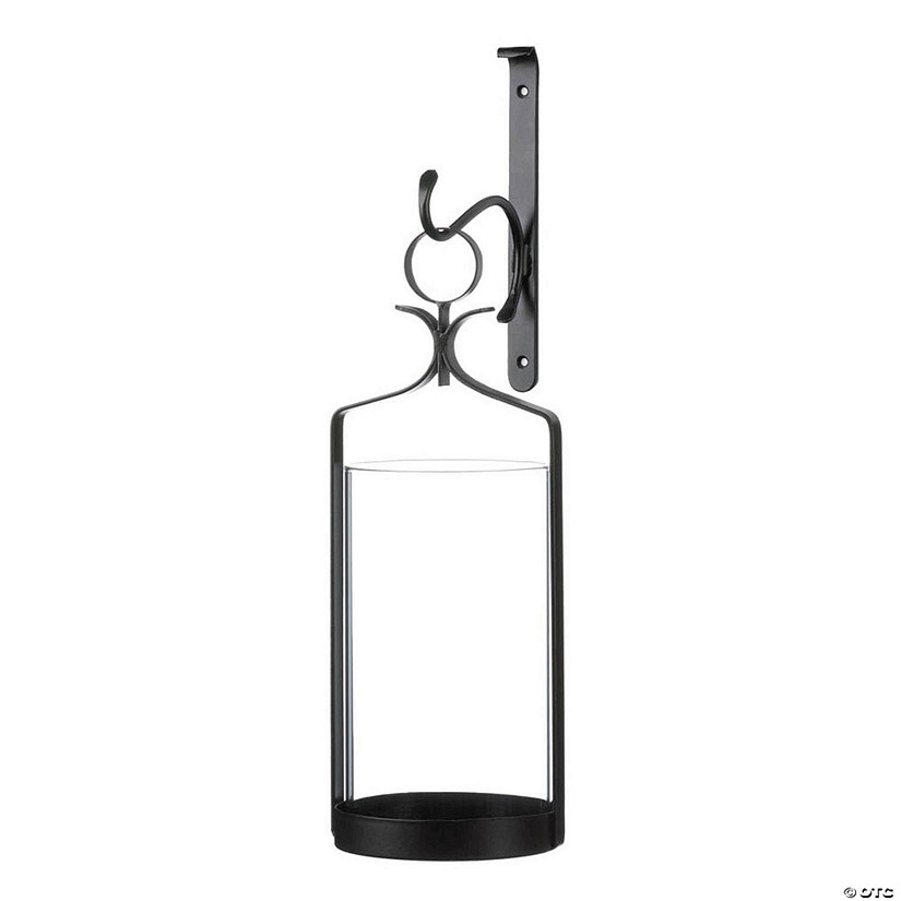 Hanging Hurricane Glass Candle Wall Sconce 16" Tall Image