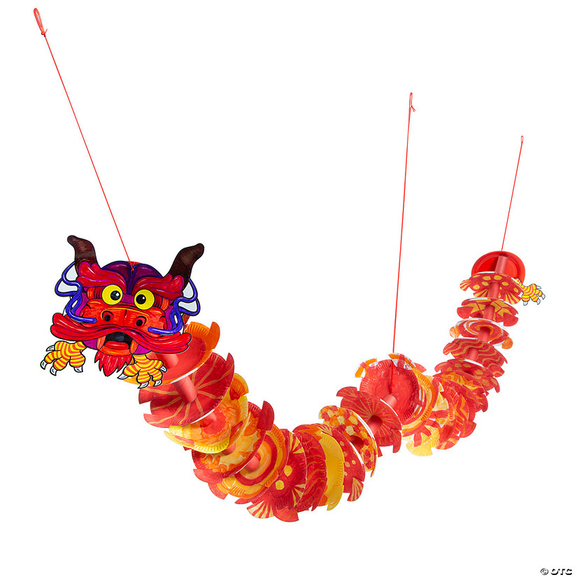 Hanging Lunar New Year Dragon Craft Kit - Makes 1 Image
