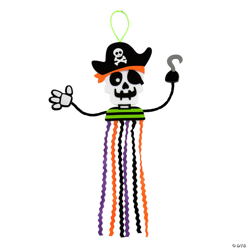 Hanging Skeleton Pirate Craft Kit &#8211; Makes 12 Image