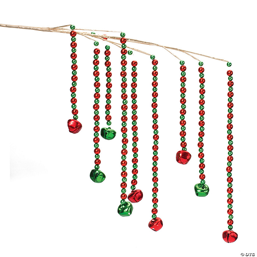 Hanging Sleigh Bell Branch (Set Of 2) 26.5"H Plastic Image