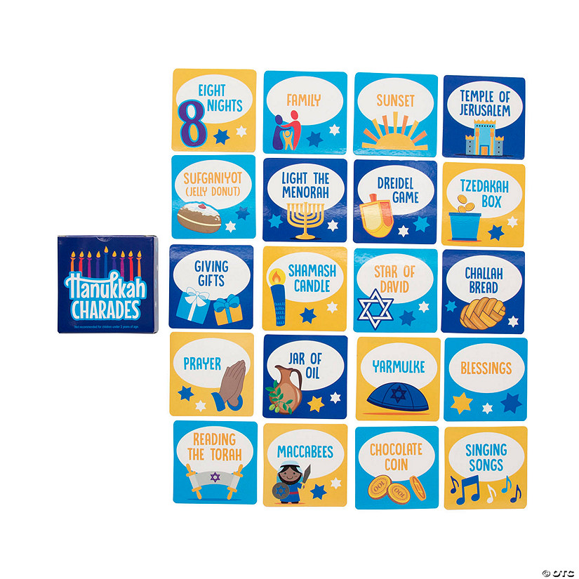 Hanukkah Charades Games - 12 Pc. Image