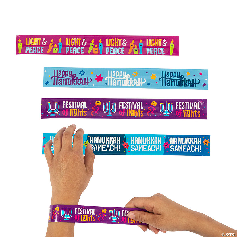 Hanukkah Slap Bracelets - 12 Pc. Image